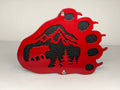 BEAR MOUNTAIN SCENE FOR ANY 2 INCH RECEIVER  in RED For Jeep Wrangler JL and JK and JT