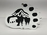 BEAR MOUNTAIN SCENE FOR ANY 2 INCH RECEIVER  in WHITE For Jeep Wrangler JL and JK and JT