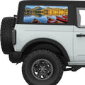 BOATS MOUNTAINS LANDSCAPE QUARTER WINDOW DECAL FITS 2021+ FORD BRONCO 2 DOOR HARD TOP