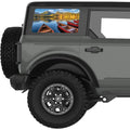 BOATS MOUNTAINS LANDSCAPE QUARTER WINDOW DECAL FITS 2021+ FORD BRONCO 4 DOOR HARD TOP