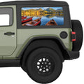 BOATS MOUNTAINS LANDSCAPE QUARTER WINDOW DECAL FITS 2018+ JEEP WRANGLER 2 DOOR HARD TOP JL