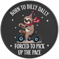 BORN TO DILLY DALLY BLACK CARBON FIBER TIRE COVER
