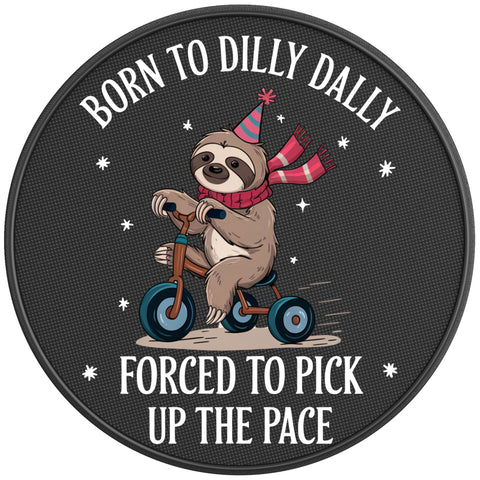BORN TO DILLY DALLY PEARL  WHITE CARBON FIBER TIRE COVER