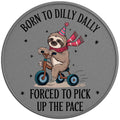 BORN TO DILLY DALLY SILVER CARBON FIBER TIRE COVER
