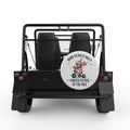 BORN TO DILLY DALLY WHITE CARBON FIBER TIRE COVER FOR MOKE