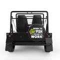 BORN TO FISH FORSED TO WORK BLACK CARBON FIBER TIRE COVER FOR MOKE