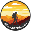 BORN TO WANDER BLACK TIRE COVER