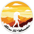 BORN TO WANDER BLACK TIRE COVER