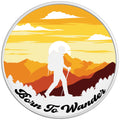 BORN TO WANDER WHITE TIRE COVER