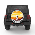 BORN TO WANDER SILVER CARBON FIBER TIRE COVER