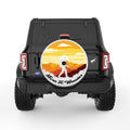 BORN TO WANDER PEARL  WHITE CARBON FIBER TIRE COVER
