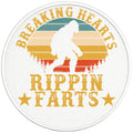 BREAKING HEARTS RIPPING FARTS SASQUATCH BLACK TIRE COVER