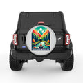BREATHE IN NATURE SILVER CARBON FIBER TIRE COVER