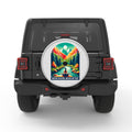 BREATHE IN NATURE SILVER CARBON FIBER TIRE COVER