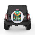 BREATHE IN NATURE PEARL  WHITE CARBON FIBER TIRE COVER