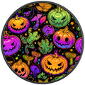 BRIGHT COLORFUL PUMPKINS BLACK CARBON FIBER TIRE COVER