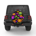 BRIGHT COLORFUL PUMPKINS PEARL  WHITE CARBON FIBER TIRE COVER