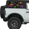 BRIGHT COLORFUL PUMPKINS QUARTER WINDOW DECAL FITS 2021+ FORD BRONCO 2 DOOR HARD TOP