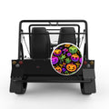 BRIGHT COLORFUL PUMPKINS WHITE TIRE COVER FOR MOKE