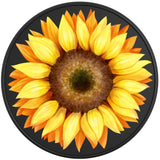 BRIGHT YELLOW SUNFLOWER BLACK TIRE COVER