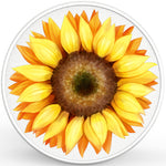 BRIGHT YELLOW SUNFLOWER PEARL  WHITE CARBON FIBER TIRE COVER