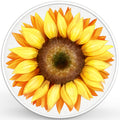 BRIGHT YELLOW SUNFLOWER BLACK TIRE COVER