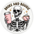 BROKE AND BOUGIE SKELETON BLACK TIRE COVER