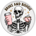 BROKE AND BOUGIE SKELETON WHITE TIRE COVER