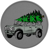 BRONCO CHRISTMAS TREE CACTUS GRAY SILVER CARBON FIBER TIRE COVER