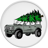 BRONCO CHRISTMAS TREE CACTUS GRAY WHITE TIRE COVER