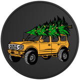BRONCO CHRISTMAS TREE CYBER ORANGE BLACK TIRE COVER