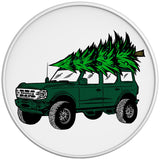 BRONCO CHRISTMAS TREE ERUPTION GREEN WHITE TIRE COVER