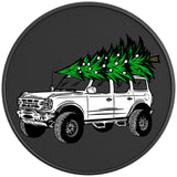 BRONCO CHRISTMAS TREE OXFORD WHITE BLACK CARBON FIBER TIRE COVER