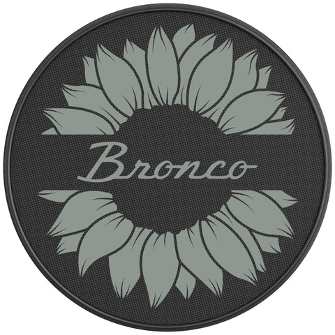 BRONCO SUNFLOWER CACTUS GRAY BLACK CARBON FIBER TIRE COVER