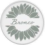 BRONCO SUNFLOWER CACTUS GRAY WHITE TIRE COVER