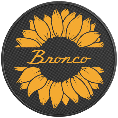 BRONCO SUNFLOWER CYBER ORANGE BLACK CARBON FIBER TIRE COVER