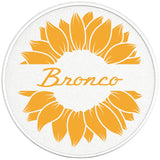 BRONCO SUNFLOWER CYBER ORANGE PEARL  WHITE CARBON FIBER TIRE COVER