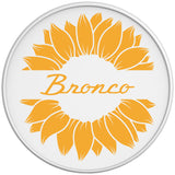 BRONCO SUNFLOWER CYBER ORANGE WHITE TIRE COVER