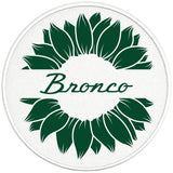 BRONCO SUNFLOWER ERUPTION GREEN PEARL  WHITE CARBON FIBER TIRE COVER