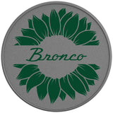 BRONCO SUNFLOWER ERUPTION GREEN SILVER CARBON FIBER TIRE COVER