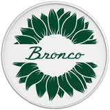BRONCO SUNFLOWER ERUPTION GREEN WHITE TIRE COVER