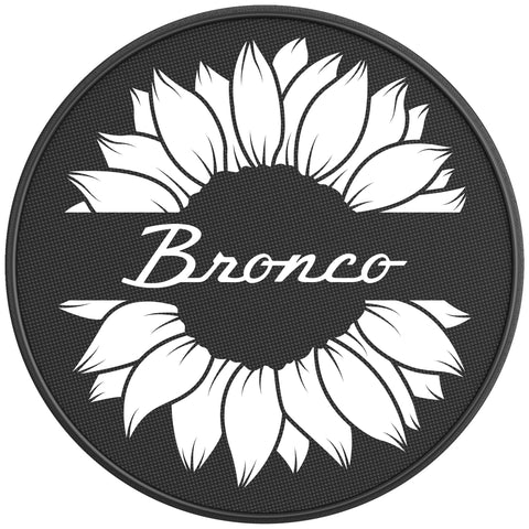 BRONCO SUNFLOWER OXFORD WHITE BLACK CARBON FIBER TIRE COVER