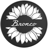 BRONCO SUNFLOWER OXFORD WHITE BLACK TIRE COVER
