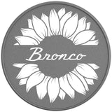 BRONCO SUNFLOWER OXFORD WHITE SILVER CARBON FIBER TIRE COVER