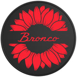 BRONCO SUNFLOWER RACE RED BLACK TIRE COVER