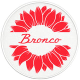 BRONCO SUNFLOWER RACE RED PEARL  WHITE CARBON FIBER TIRE COVER