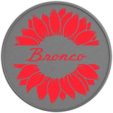 BRONCO SUNFLOWER RACE RED SILVER CARBON FIBER TIRE COVER