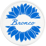BRONCO SUNFLOWER VELOCITY BLUE PEARL  WHITE CARBON FIBER TIRE COVER