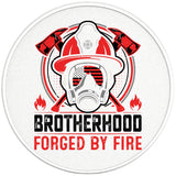 BROTHERHOOD FORGED BY FIRE PEARL  WHITE CARBON FIBER TIRE COVER