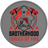 BROTHERHOOD FORGED BY FIRE SILVER CARBON FIBER TIRE COVER